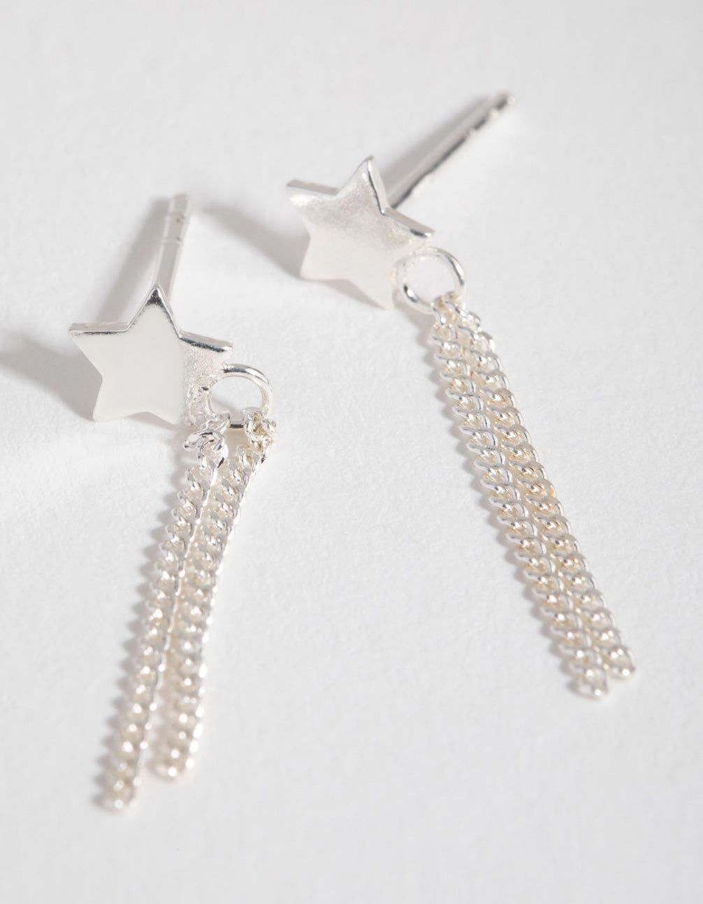 Sterling Silver Star Chain Drop Earrings sold by lovisa product image thumbnail 3