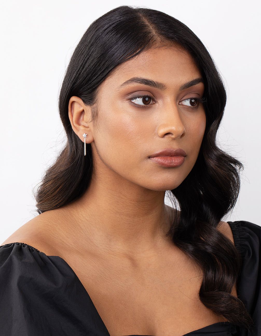 Sterling Silver Star Chain Drop Earrings sold by lovisa product image thumbnail 5