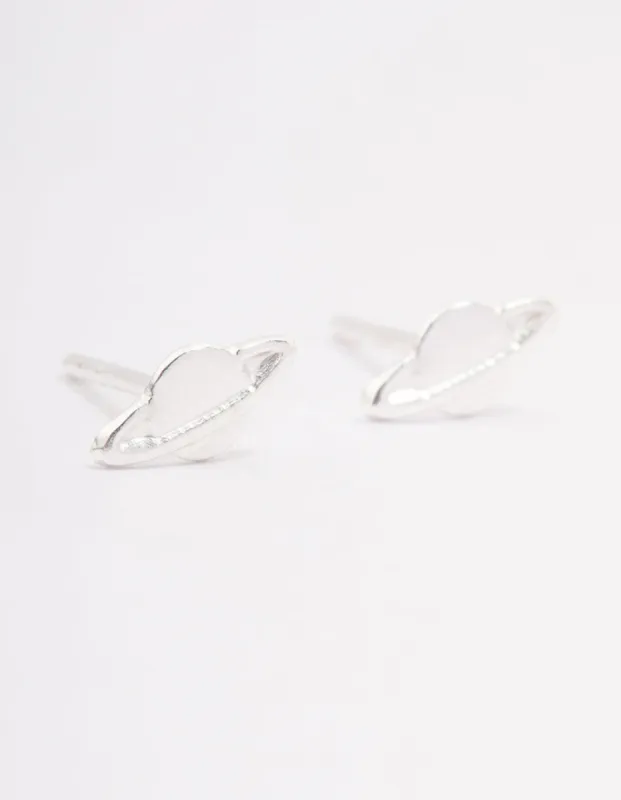 Sterling Silver Planet Diamante Stud Earrings sold by lovisa