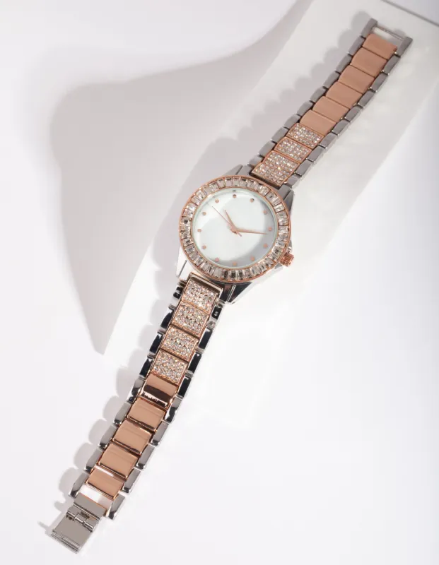 Mixed Metal Bling Watch sold by lovisa