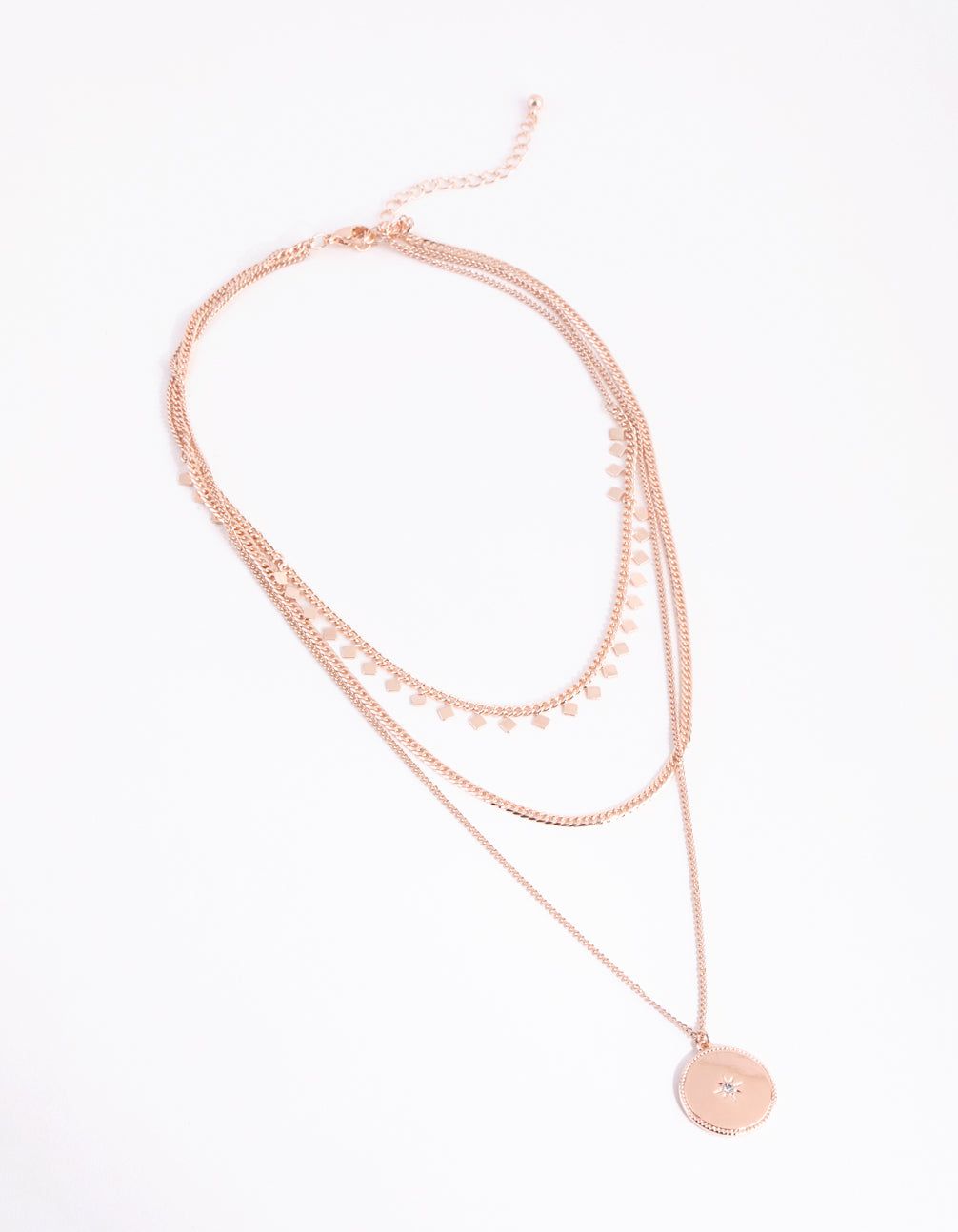 Rose Gold Star Disc Layered Necklace sold by lovisa product image thumbnail 2