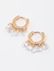 Gold Cubic Zirconia Droplet Huggie Hoop Earrings sold by lovisa