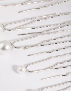 Silver Pearl Hair Pin Pack sold by lovisa