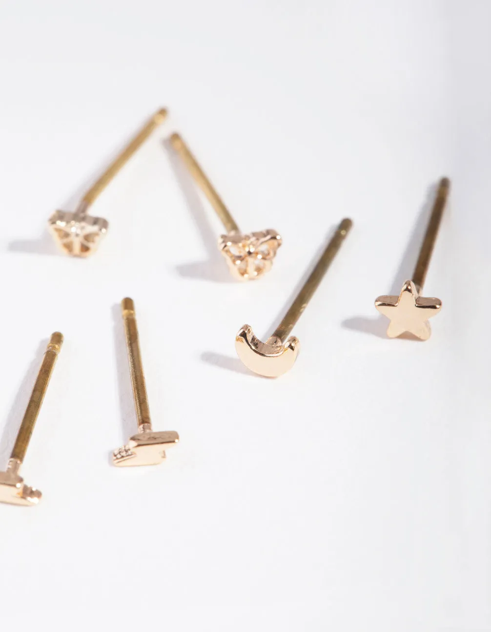 Gold Mixed Micro Motif Earrings sold by lovisa product image thumbnail 2