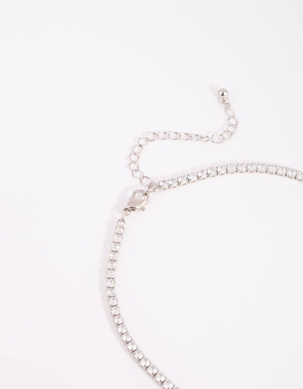 Rhodium Cubic Zirconia Droplets Necklace sold by lovisa product image thumbnail 3