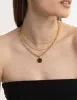 Waterproof Gold Plated Stainless Steel Oval Chunky Disc Layered Necklace sold by lovisa