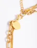 Waterproof Gold Plated Stainless Steel Oval Chunky Disc Layered Necklace sold by lovisa