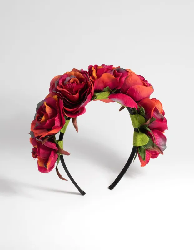 Red Rose Statement Headband sold by lovisa