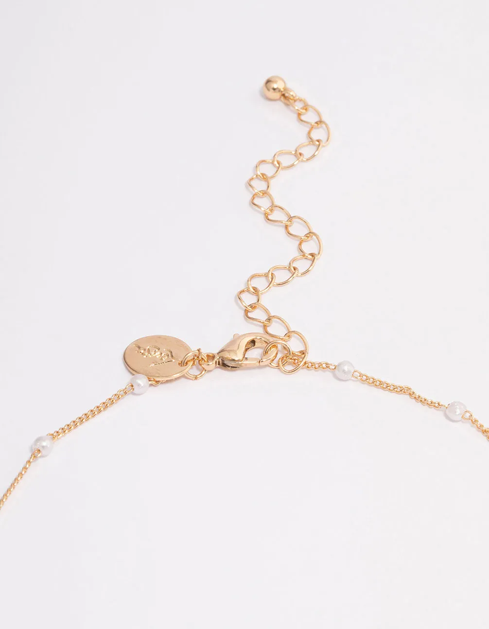 Gold Pearl Station Chain Necklace sold by lovisa product image thumbnail 4