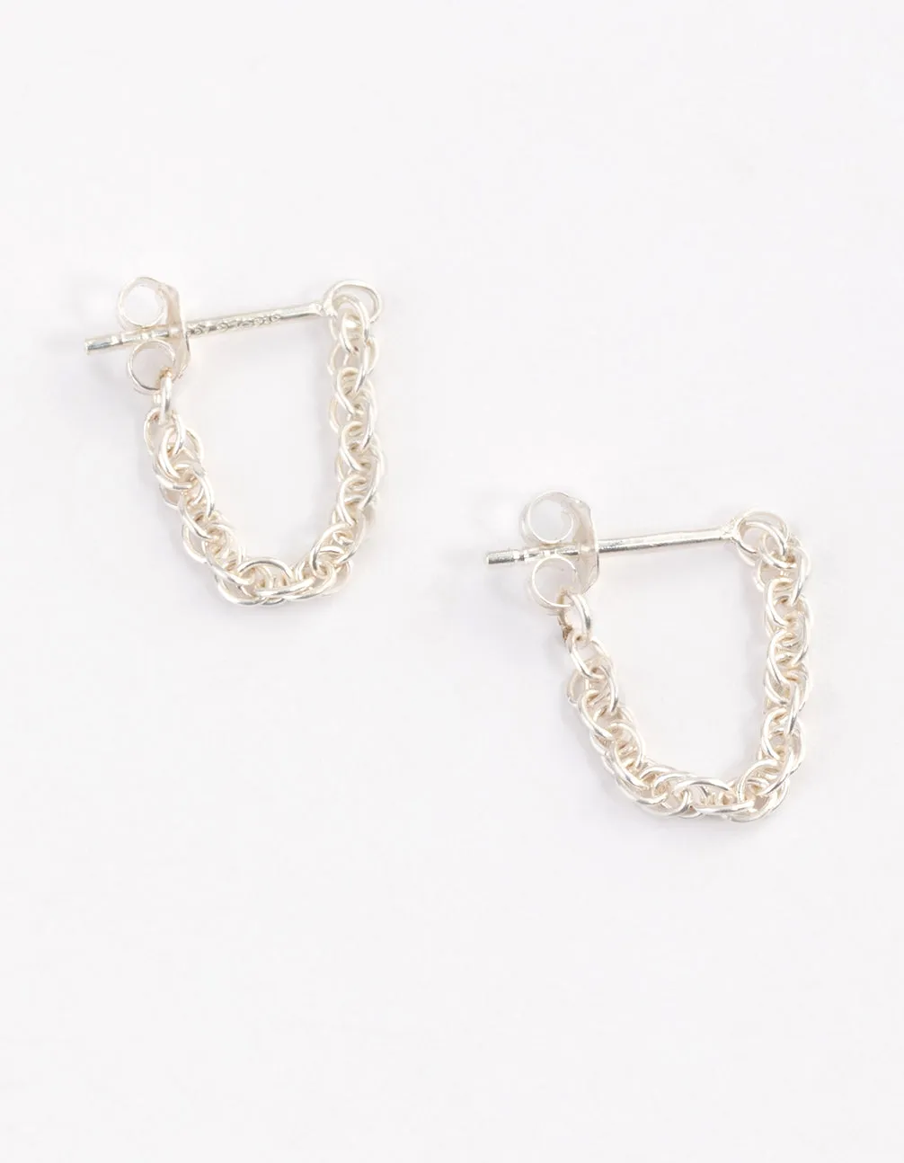 Sterling Silver Chain Front & Back Earrings sold by lovisa