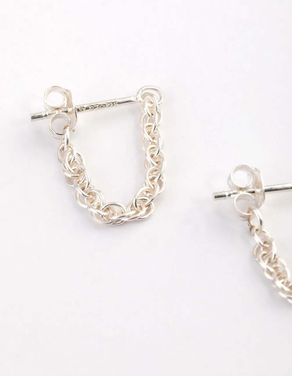 Sterling Silver Chain Front & Back Earrings sold by lovisa product image thumbnail 2