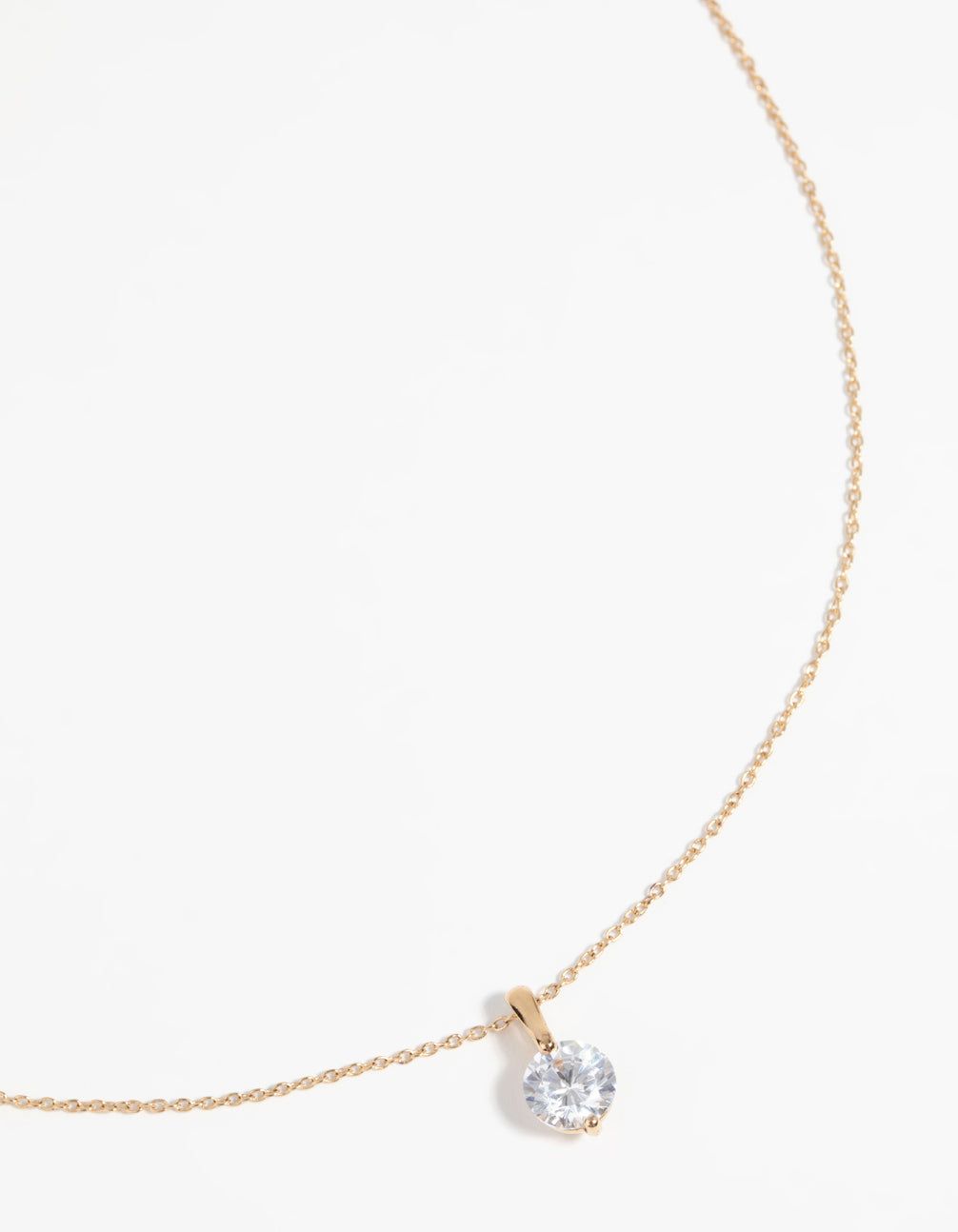 Gold Plated Sterling Silver Cubic Zirconia Sleek Necklace sold by lovisa