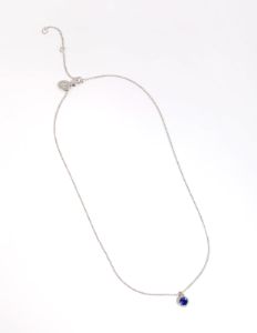 Rhodium Circle Diamante Pendant Necklace sold by lovisa