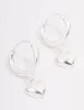 Sterling Silver Chubby Heart Hoop Earrings sold by lovisa