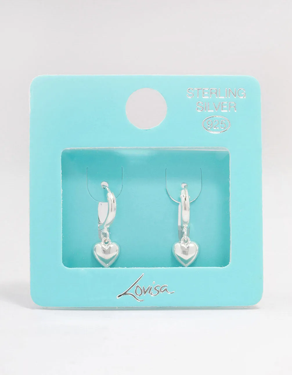 Sterling Silver Chubby Heart Hoop Earrings sold by lovisa product image thumbnail 3
