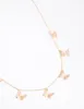 Gold Butterfly Station Necklace sold by lovisa