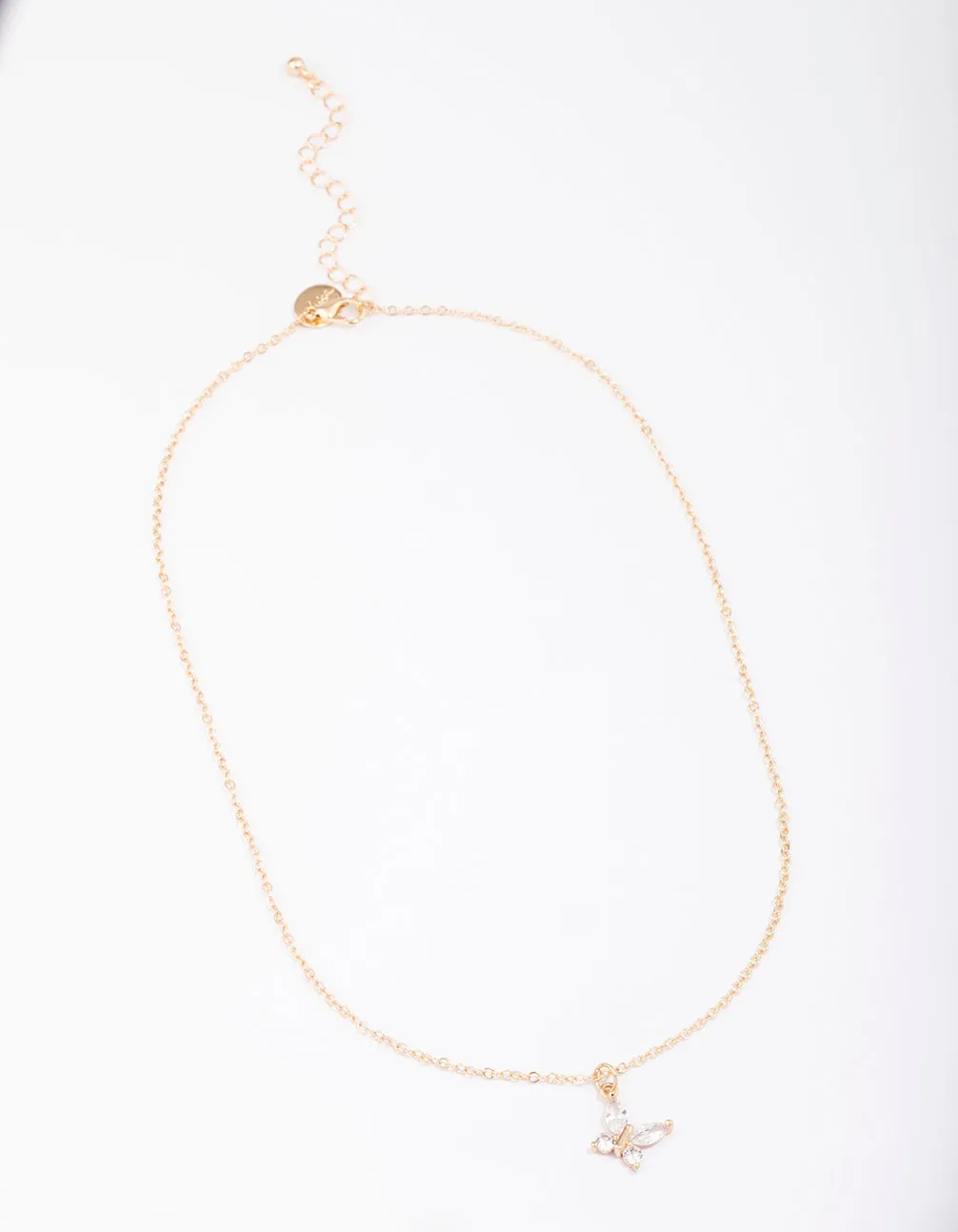 Gold Asymmetrical Butterfly Necklace sold by lovisa product image thumbnail 3