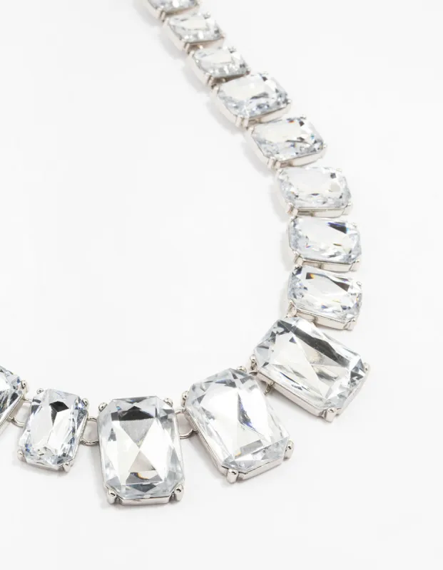 Diamante Rhodium Short Necklace sold by lovisa