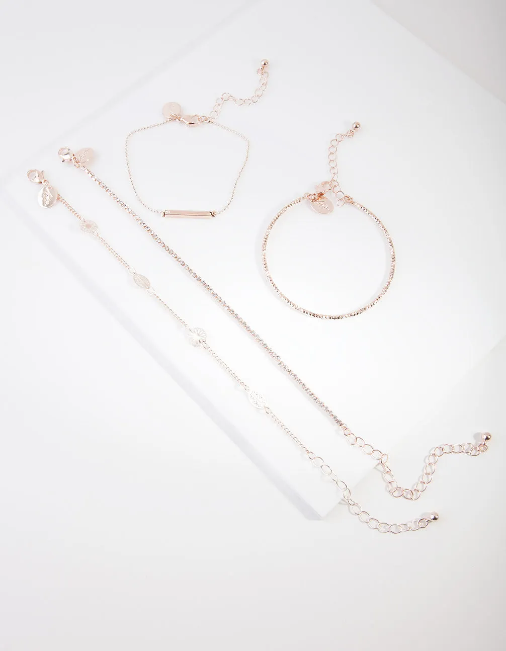 Rose Gold Flower Diamante Bracelet sold by lovisa product image thumbnail 2