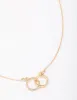 Gold Diamante Double Circle Link Pendant Necklace sold by lovisa