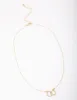 Gold Diamante Double Circle Link Pendant Necklace sold by lovisa