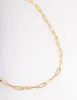 Waterproof Gold Plated Stainless Steel Open Oval Link Necklace sold by lovisa