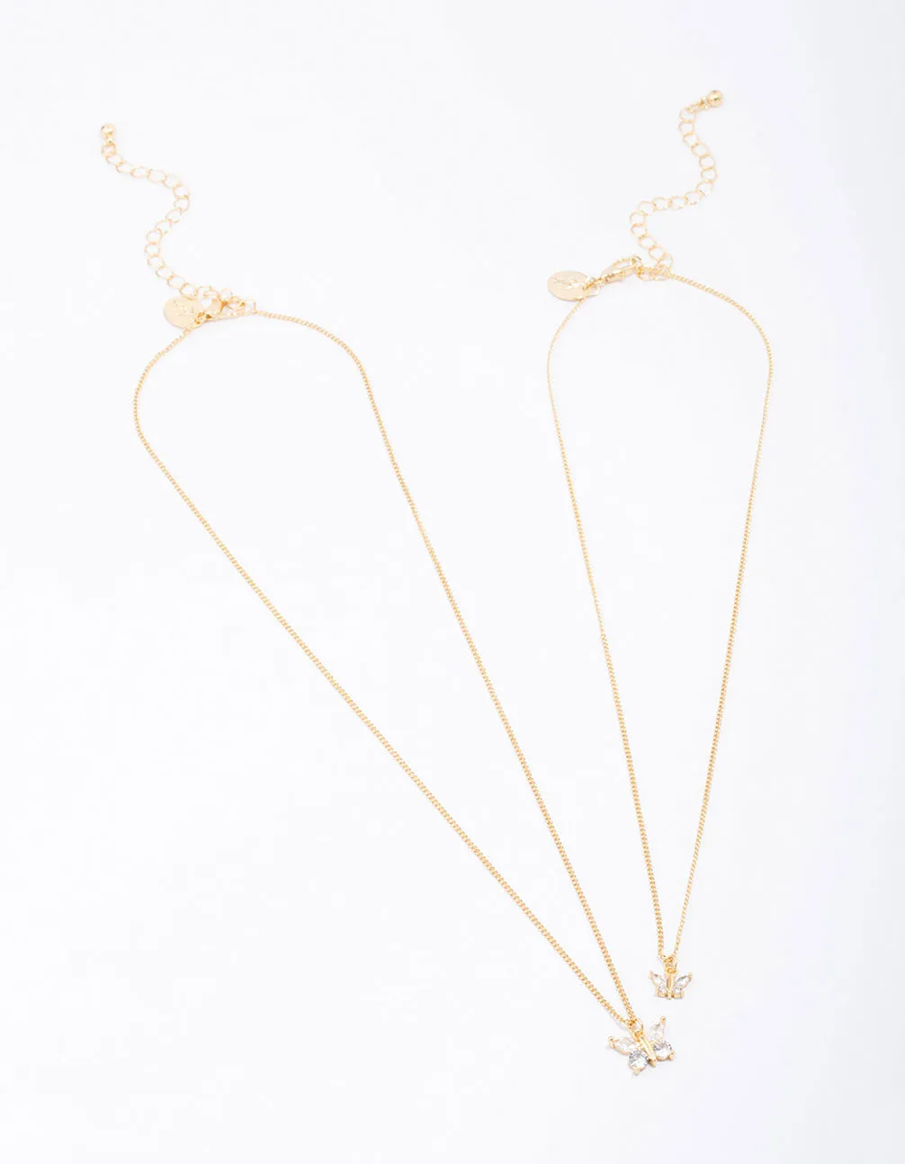 Gold Plated Cubic Zirconia Butterfly Necklace Pack sold by lovisa product image thumbnail 3