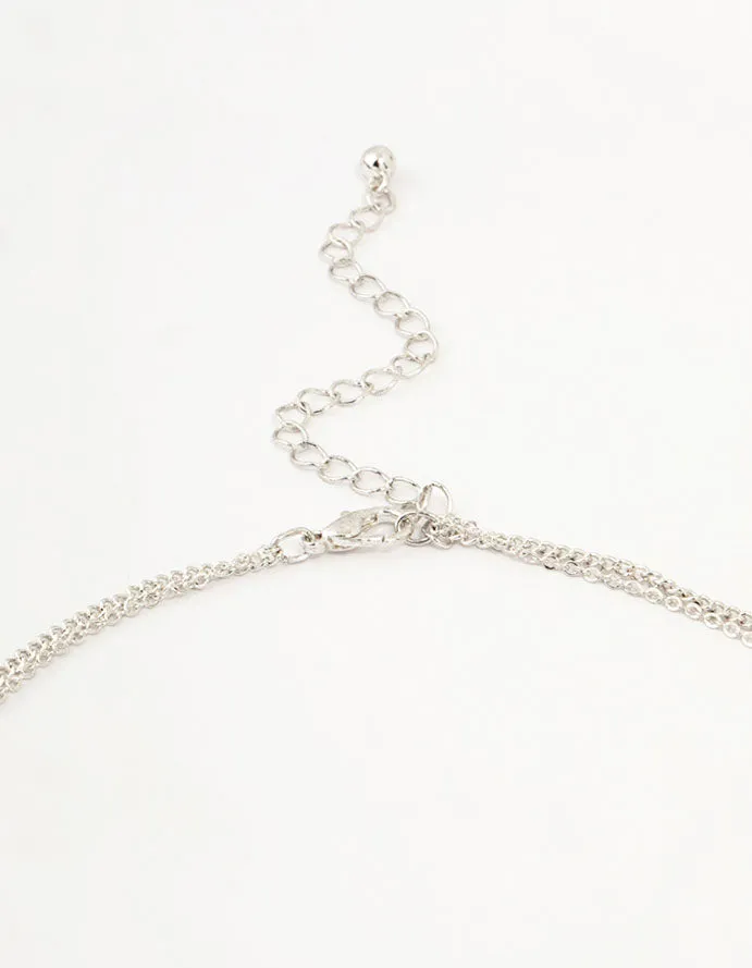 Antique Silver Dagger & Heart Multirow Necklace sold by lovisa product image thumbnail 3