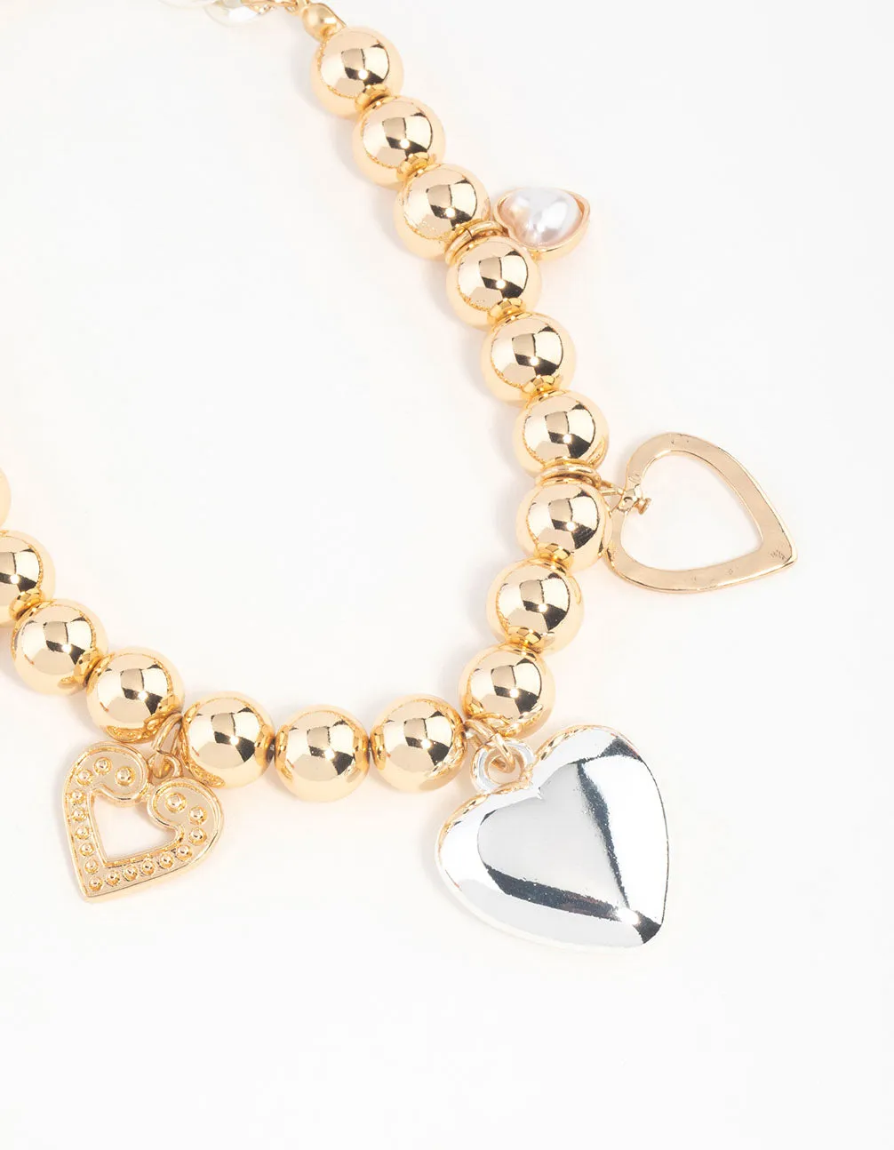 Mixed Metals Hearts Charm Keychain sold by lovisa product image thumbnail 2