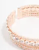 Rose Gold Diamante Layered Bracelet sold by lovisa