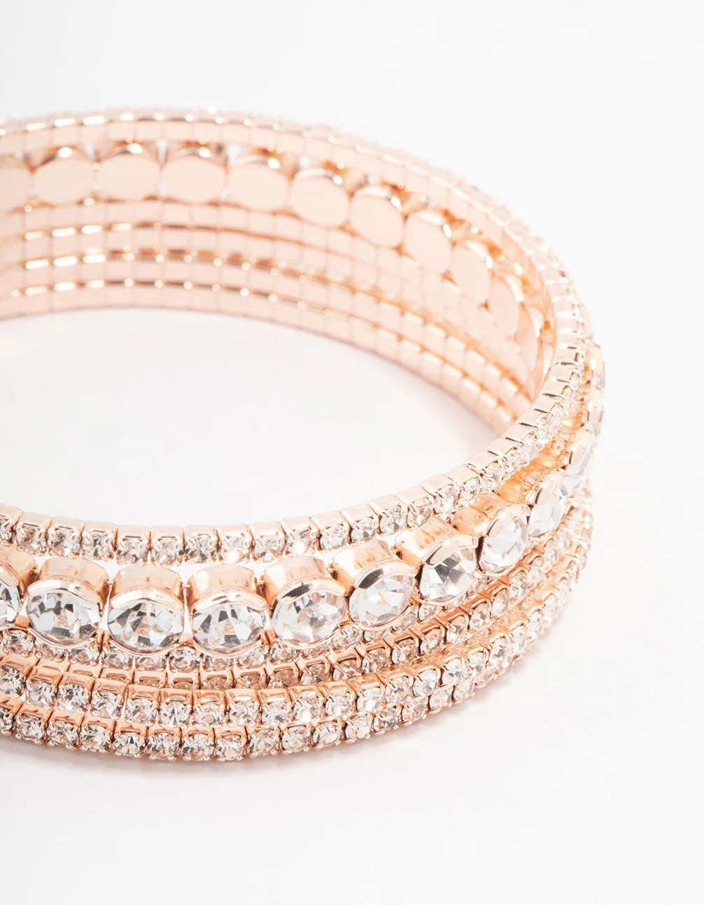Rose Gold Diamante Layered Bracelet sold by lovisa product image thumbnail 2