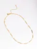 Gold Plated Freshwater Pearl Oval Chain Link Necklace sold by lovisa