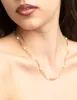 Gold Plated Freshwater Pearl Oval Chain Link Necklace sold by lovisa