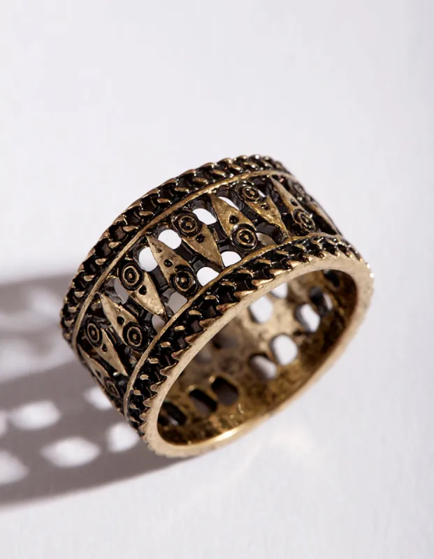 Gold Boho Band Ring sold by lovisa
