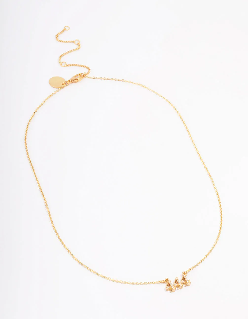 Gold Plated Cubic Zirconia 444 Angel Number Pendant Necklace sold by lovisa product image thumbnail 3