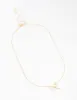 Gold Ball Chain Bow Necklace sold by lovisa