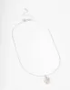 Rhodium Pave Twisted Twinkle Pendant Necklace sold by lovisa