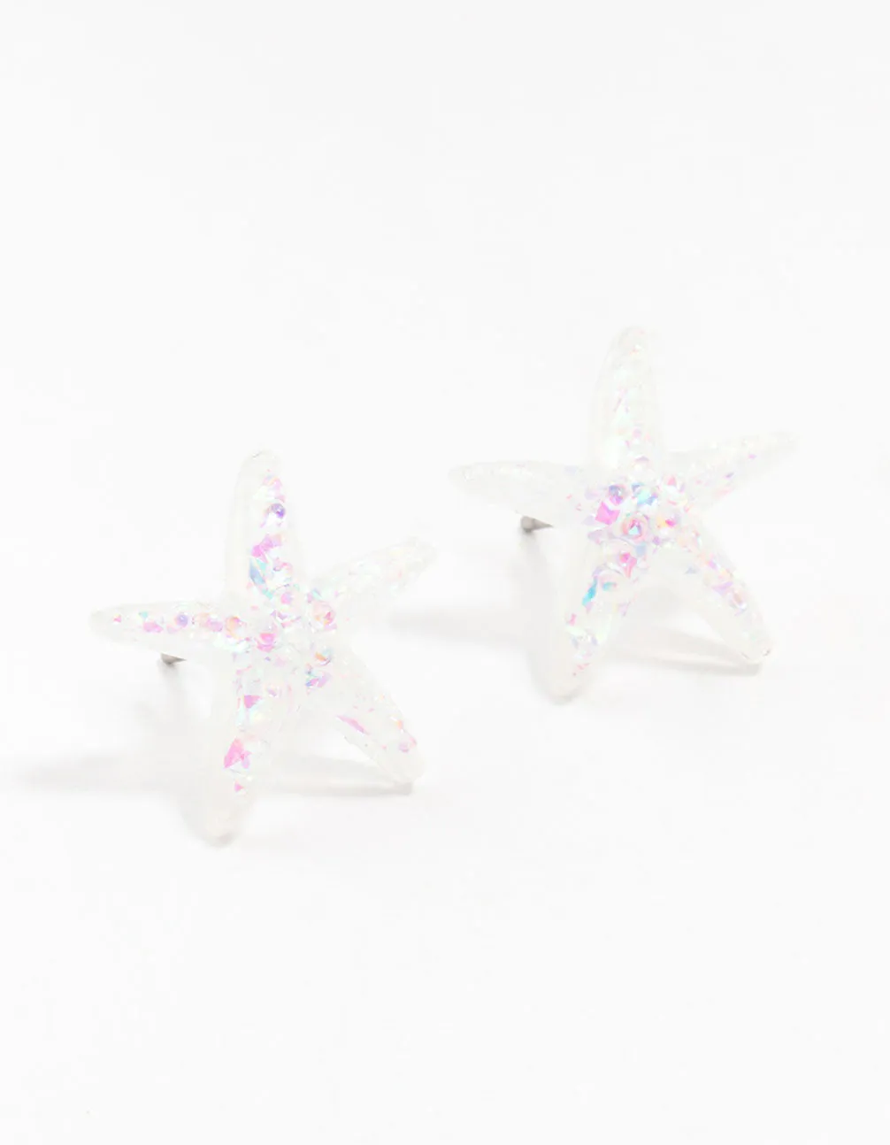 Acrylic Starfish Stud Earrings sold by lovisa