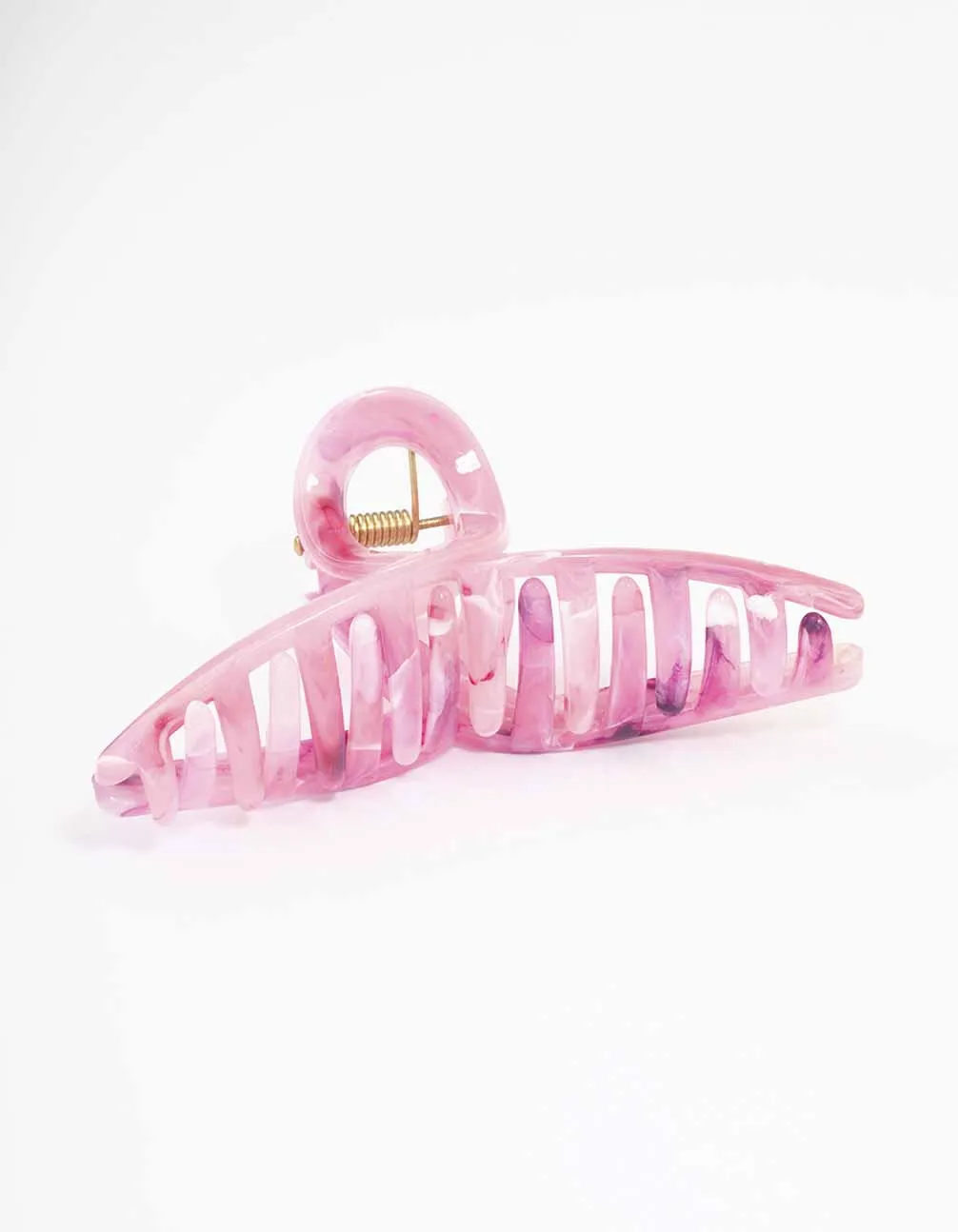Pink Acrylic Large Twisted Hair Claw Clip sold by lovisa