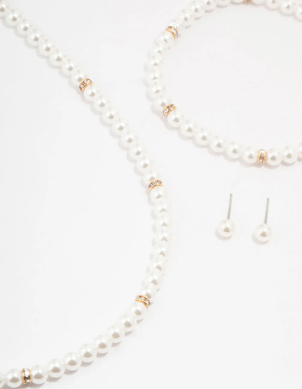 Gold Pearl Earrings, Bracelet & Necklace Multi Pack sold by lovisa