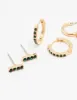 Gold Emerald Stud Earring 3-Pack sold by lovisa