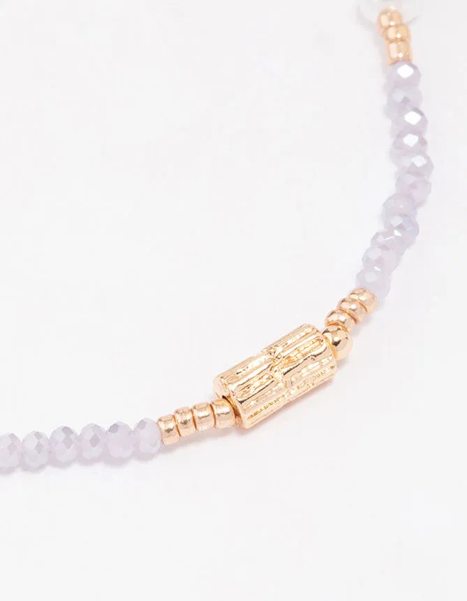 Lilac Beaded & Pearl Bracelet sold by lovisa product image thumbnail 2