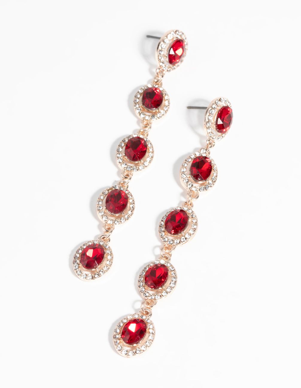 Rose Gold Circle Drop Earrings sold by lovisa