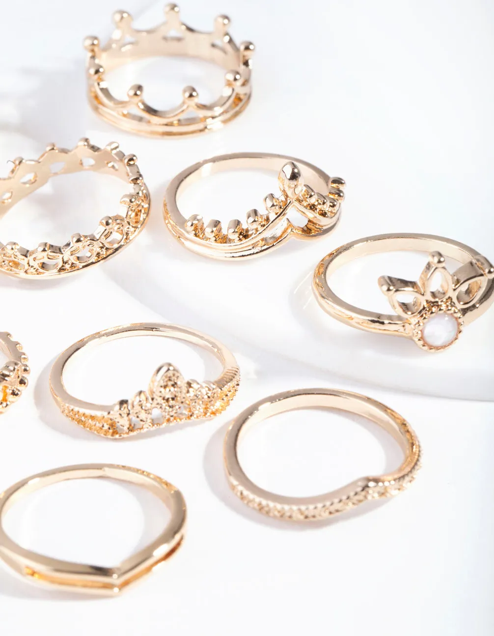 Gold Princess Opal Ring 8-Pack sold by lovisa product image thumbnail 3