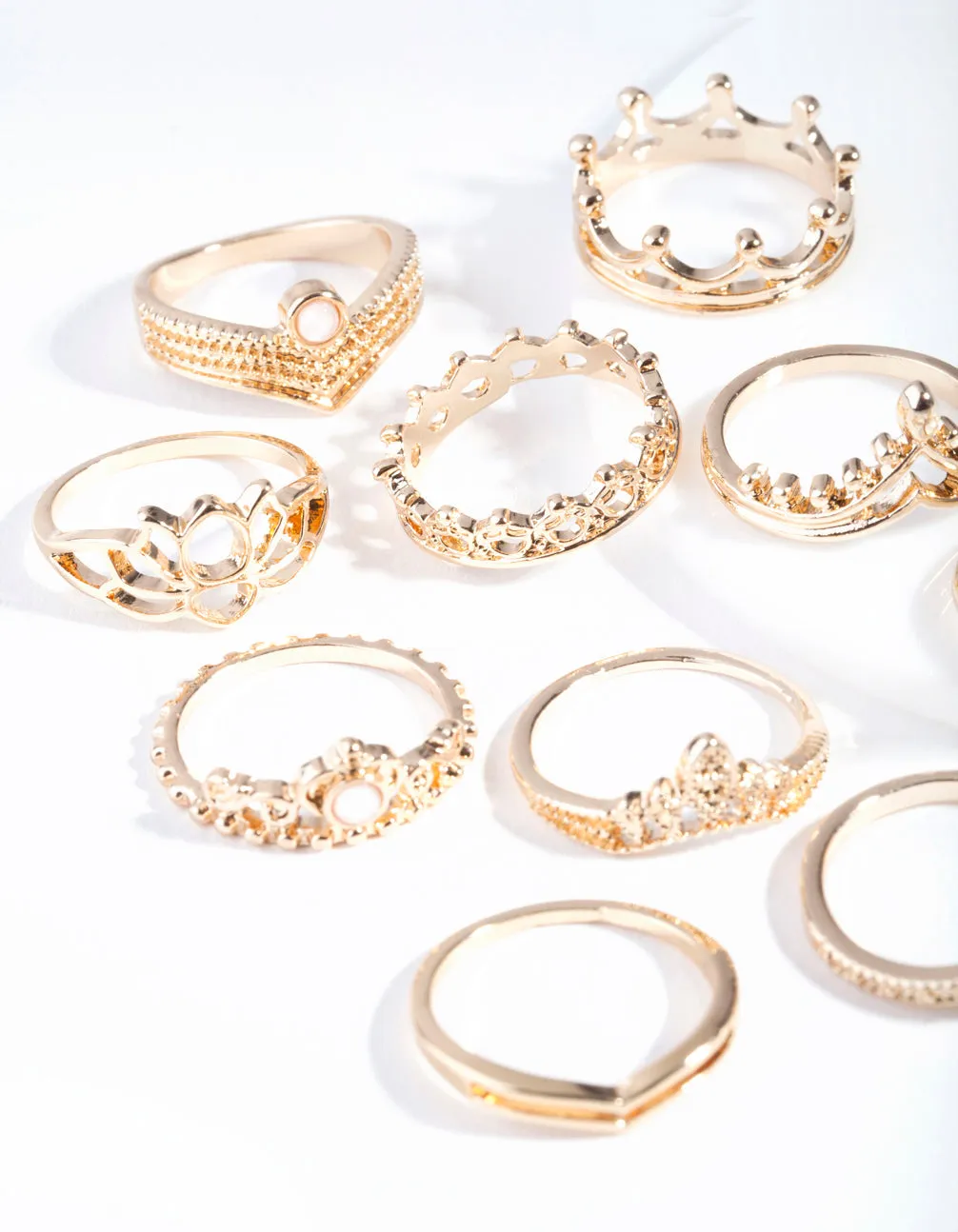 Gold Princess Opal Ring 8-Pack sold by lovisa product image thumbnail 2