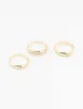 Gold Plated Cubic Zirconia Chunky Rings 3-Pack sold by lovisa
