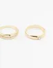 Gold Plated Cubic Zirconia Chunky Rings 3-Pack sold by lovisa