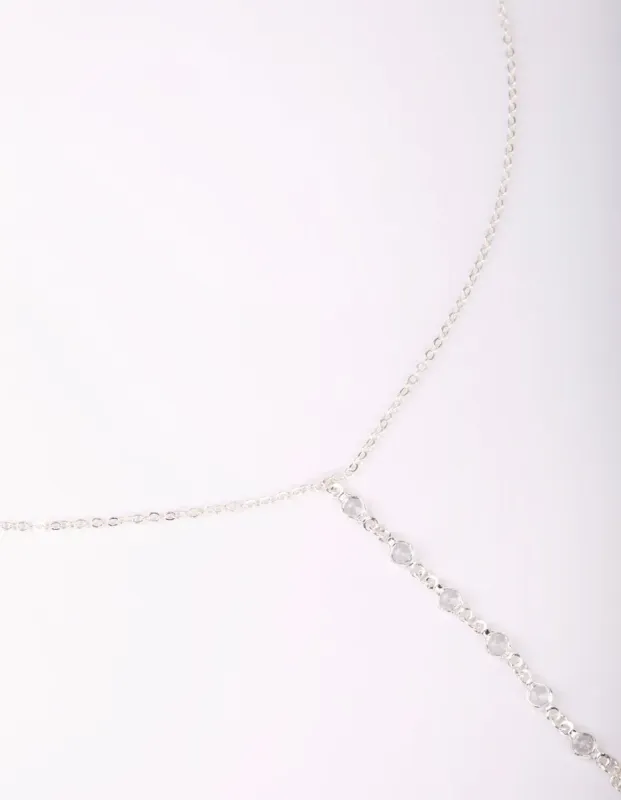 Silver & Cubic Zirconia Body Chain sold by lovisa