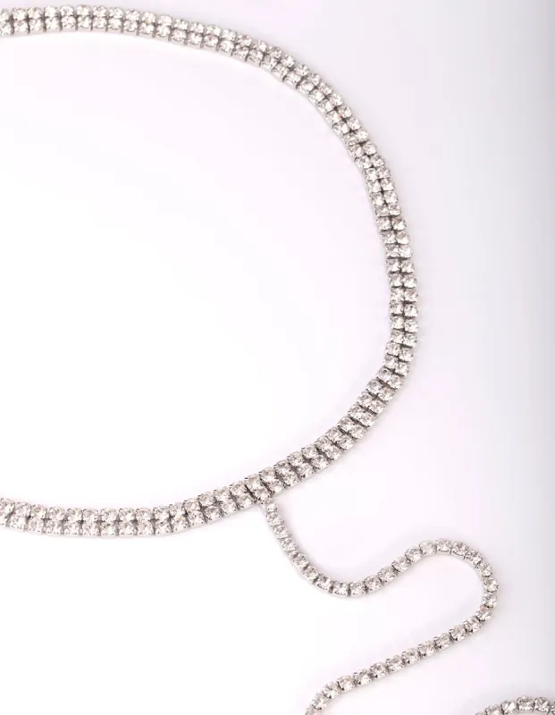 Diamante Collar Body Chain sold by lovisa