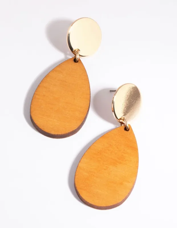 Gold Teardrop Earrings sold by lovisa